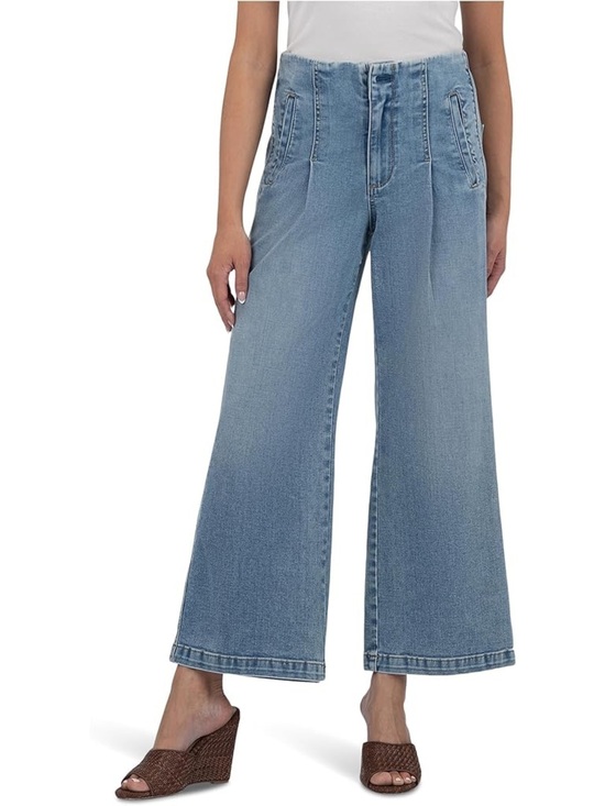 Kut from the Kloth Denim - Kut from the Kloth High Rise Cropped Slouchy Wide Leg Jeans Size 14